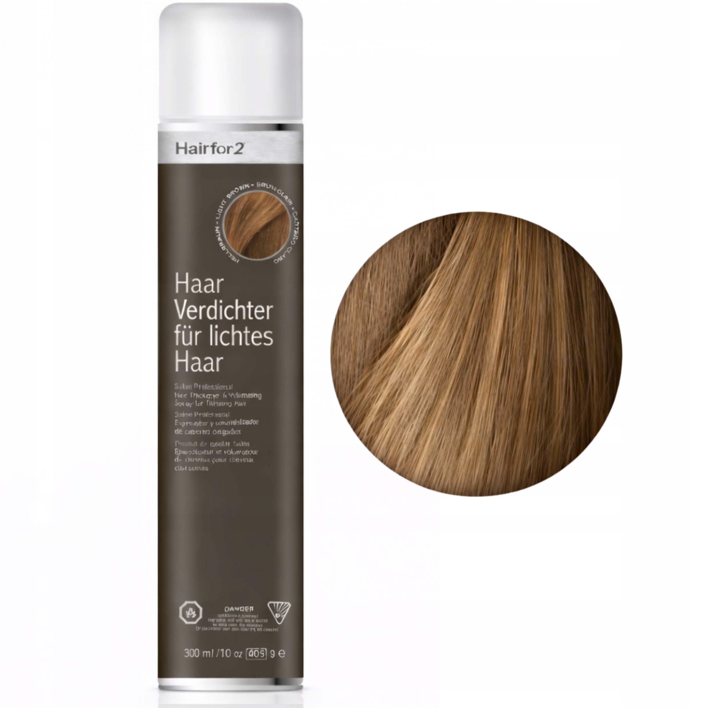 HairFor2 Hair Building Fibers 300 ml Tmavý blond sprej na zahušťování vlasů