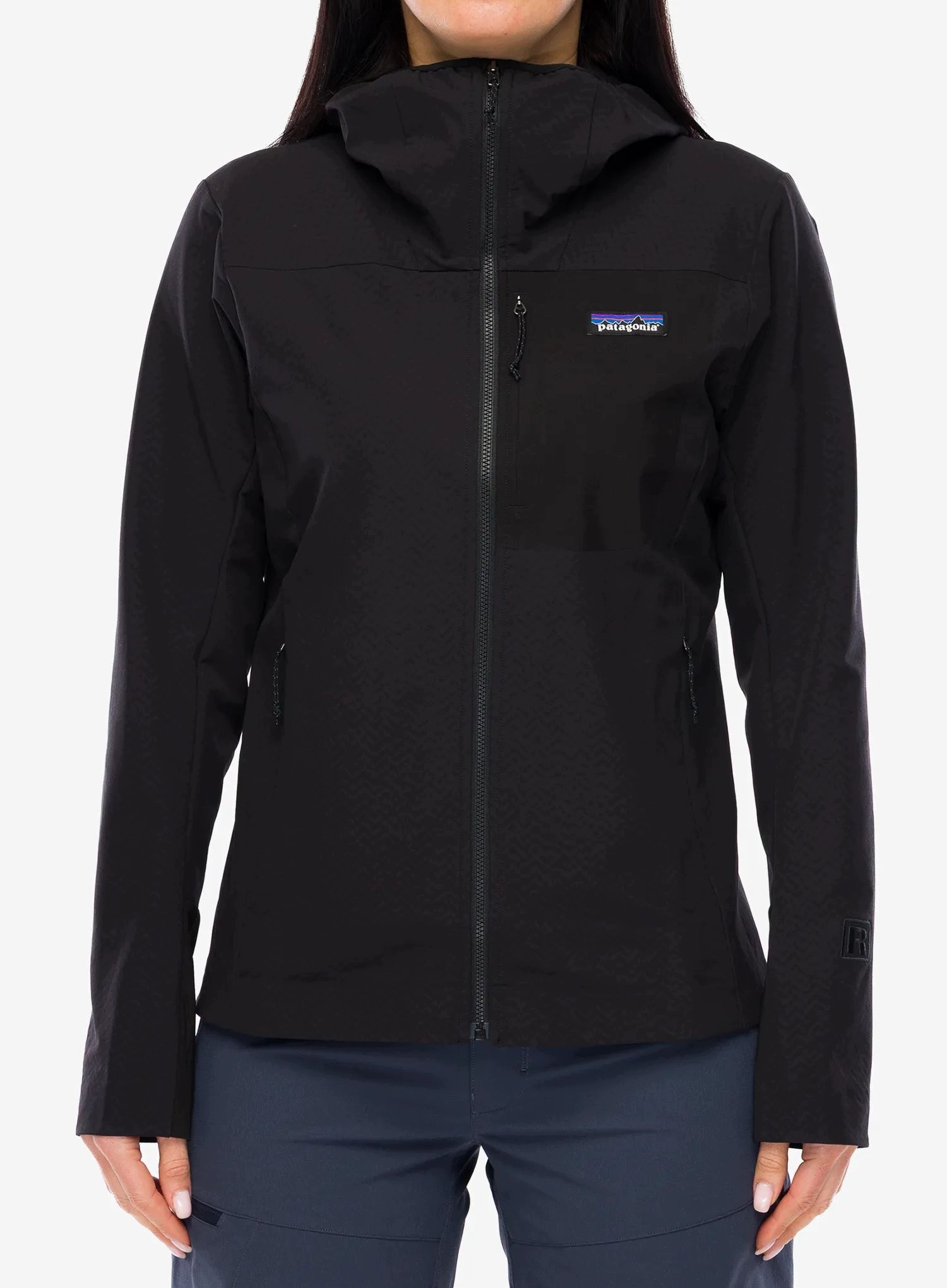 Kurtka damska Patagonia R1 CrossStrata Hoody black M