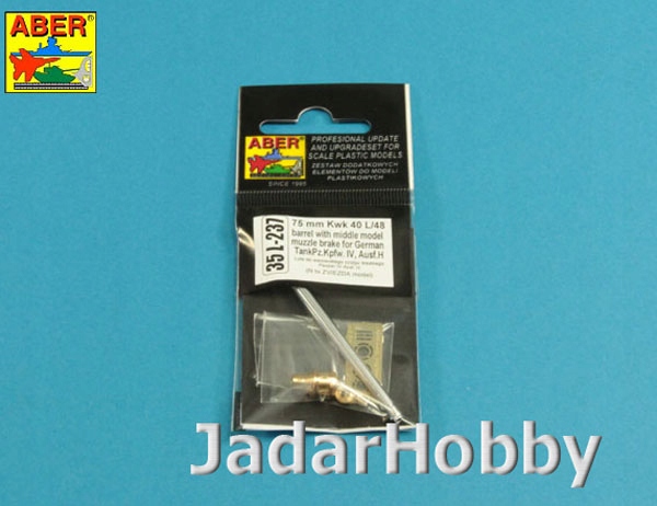 Aber 35L-237 1/35 Hlaveň KwK40L/48 pro Panzer IV Ausf.H (Zvezda)