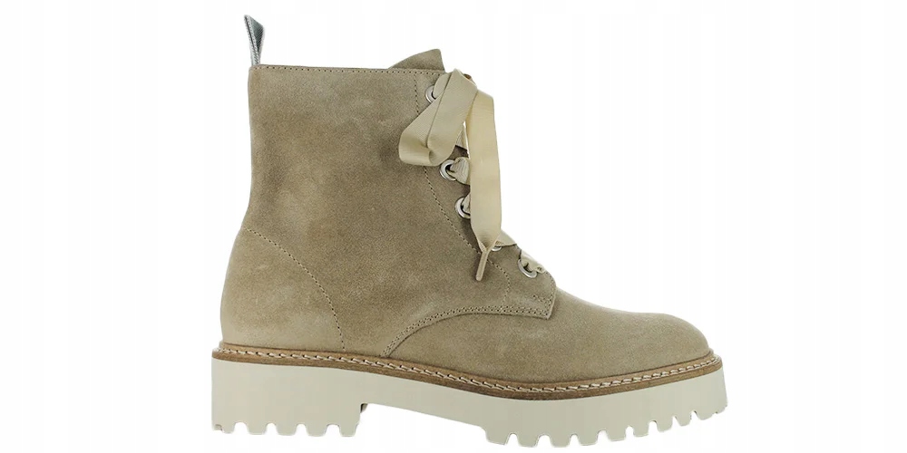 Marc O'Polo Dámské kotníkové boty kožené šněrovací velikost 36 béžový semiš