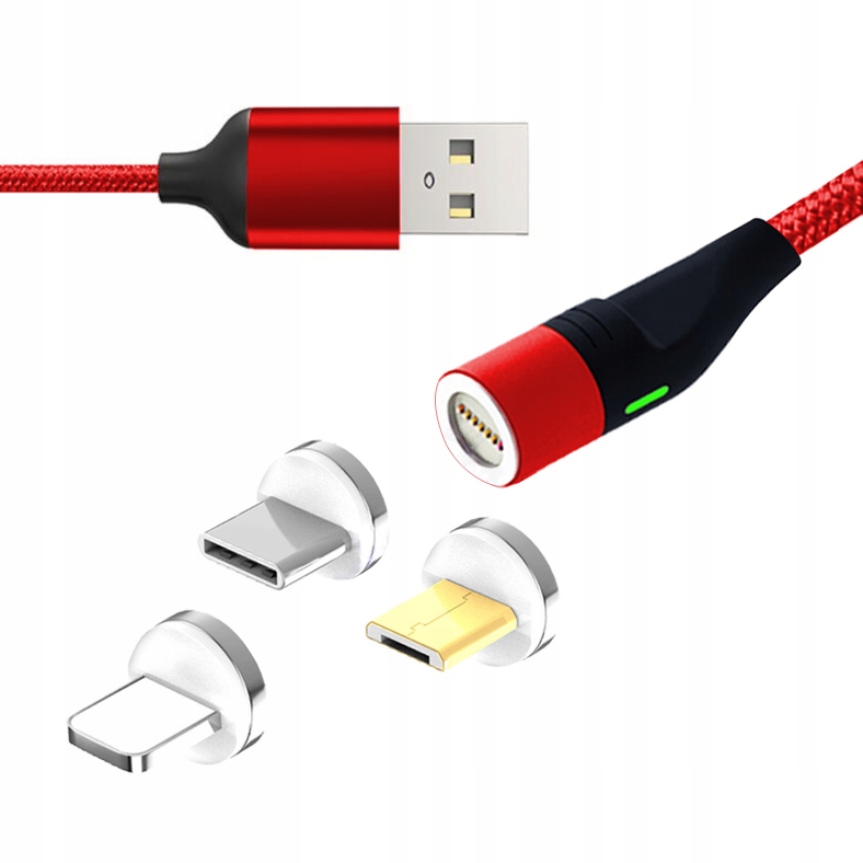 

kabel magnetyczny ładowarka Usb-c microUSB Iphone
