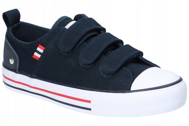 AMERICAN CLUB LH120 ORYGINALNE TENISÓWKI TRAMPKI DZIECIĘCE NA RZEPY NAVY