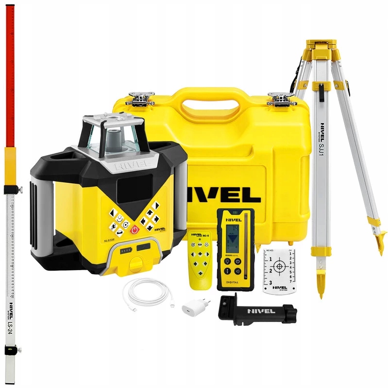 Niwelator Laserowy (czerwony) Nivel System NL620R Digital Zestaw