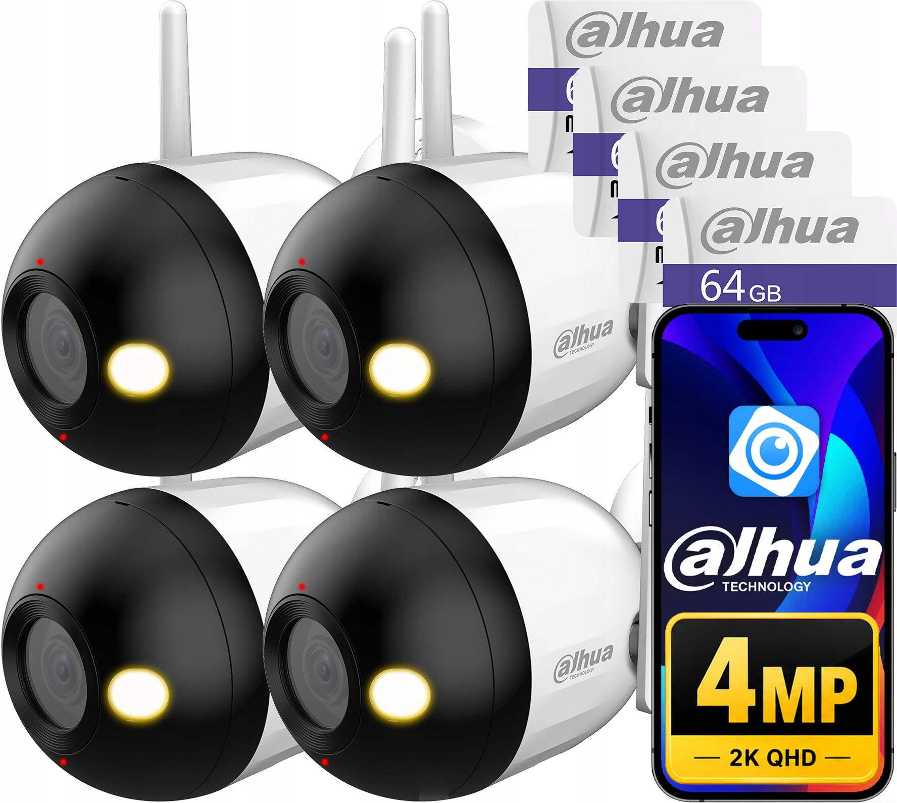 WiFi kamera Dahua x4 4MPx F4C-PV Smart Dual Light 64GB Audio Detekcia Ai