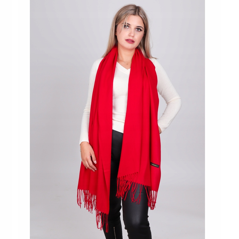SZAL DAMSKI SZALIK PREMIUM Z FRĘDZLAMI Płeć kobieta