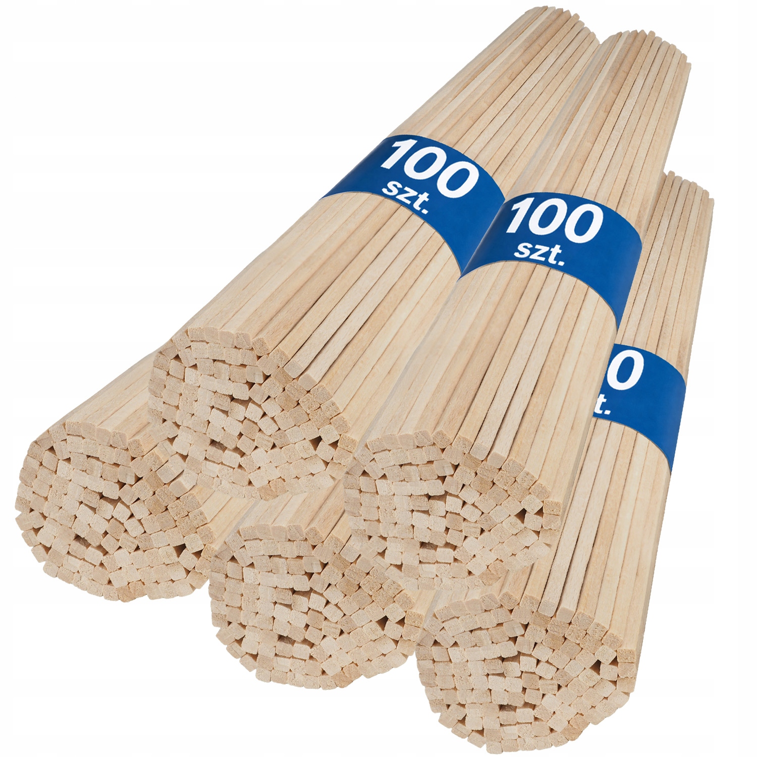 Patyczki Szorstkie do Waty Cukrowej Patyki Bukowe Kwadratowe 40 cm 500 szt