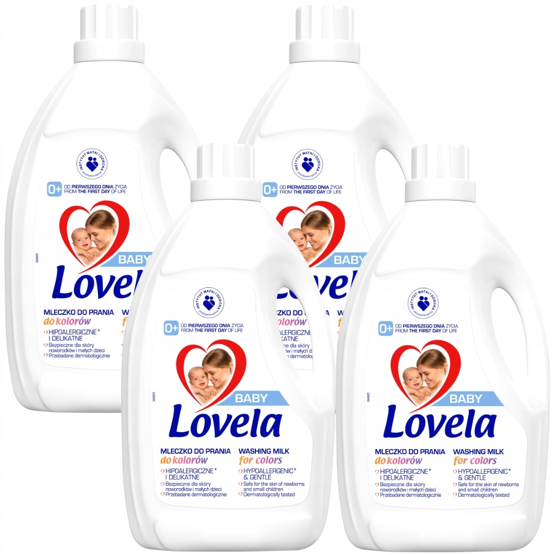 Levně Lovela Baby Mléko na praní barvy 2,9L x4