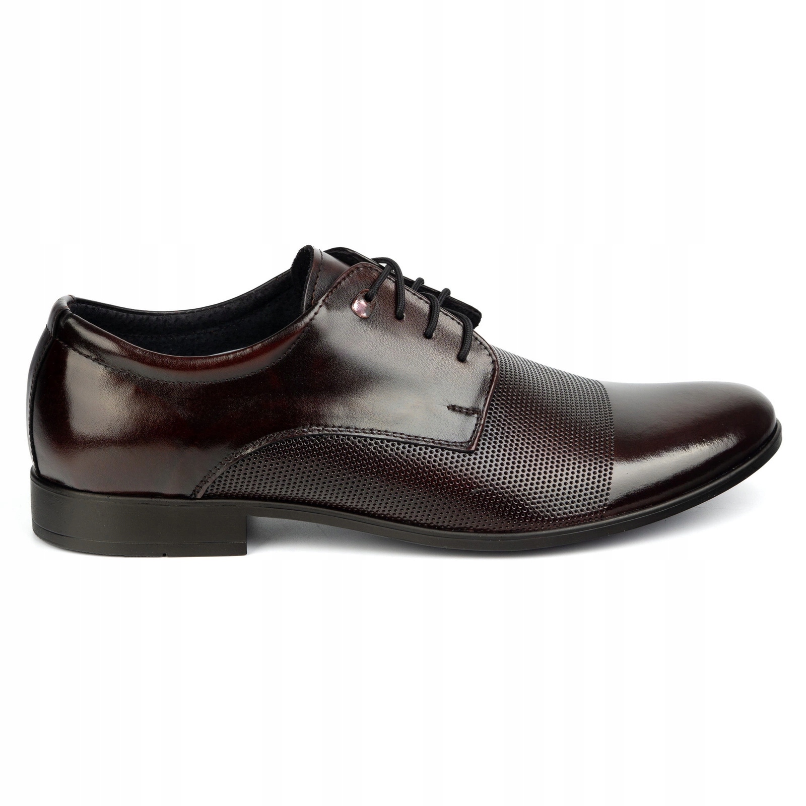 Pánské elegantní kožené boty 271T2 třešňové 40