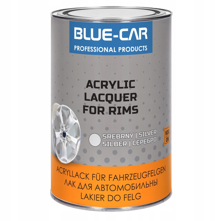 Blue-car Farba Lakier Akrylowy Do Felg Srebrny 1L