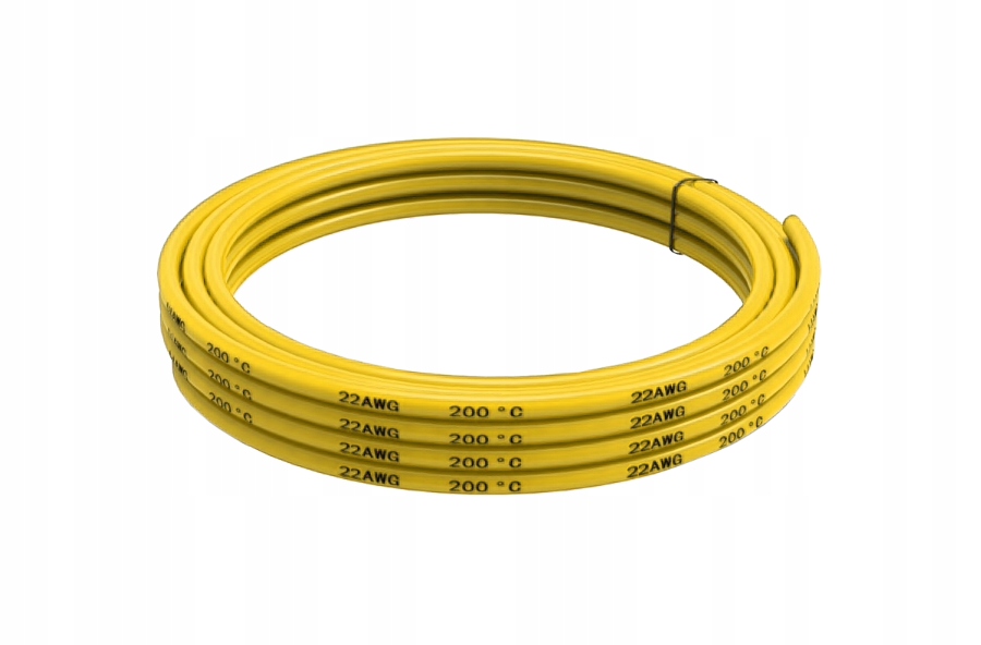 

Przewód silikonowy 22 Awg żółty 1mb