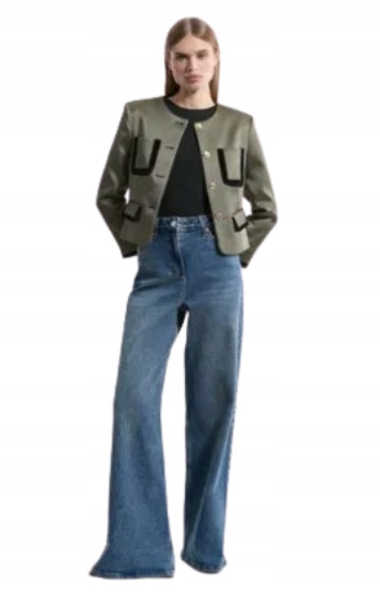 Karen Millen Tall Sako Vzor Na Knoflíky 38 B1G