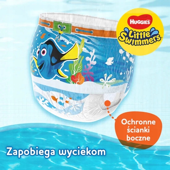 Pieluchy HUGGIES Little Swimmers 5-6 12-18 kg 11s Waga dziecka 12-18 kg