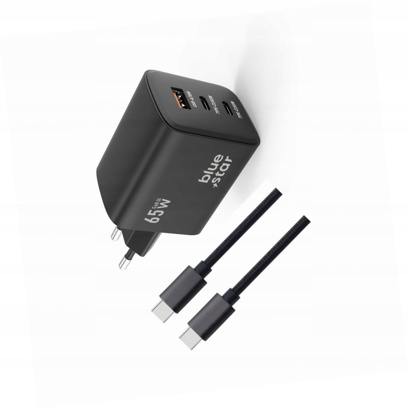 Szybka ładowarka Gan 65W z długim kablem 3 wejścia do Xiaomi 13