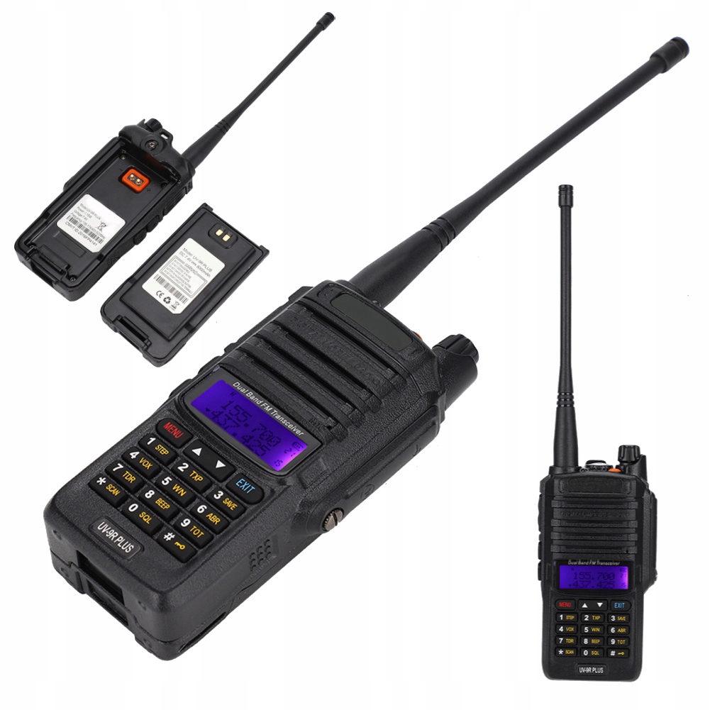 UV-9R Plus 15W Krótkofalówka Radiotelefon Walkie Talkie Vhf Uhf
