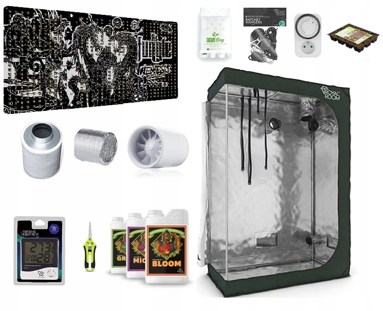 Growbox Sada Led Grow The Jungle Nemesis 200W RoyalRoom 120x60x180 cm