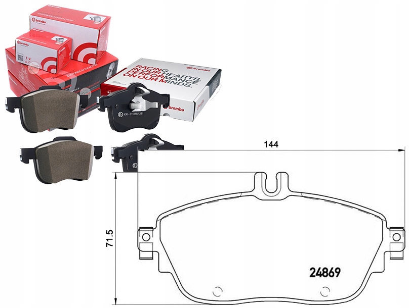 Sada Brzdových Destiček Brembo 64204620 642085