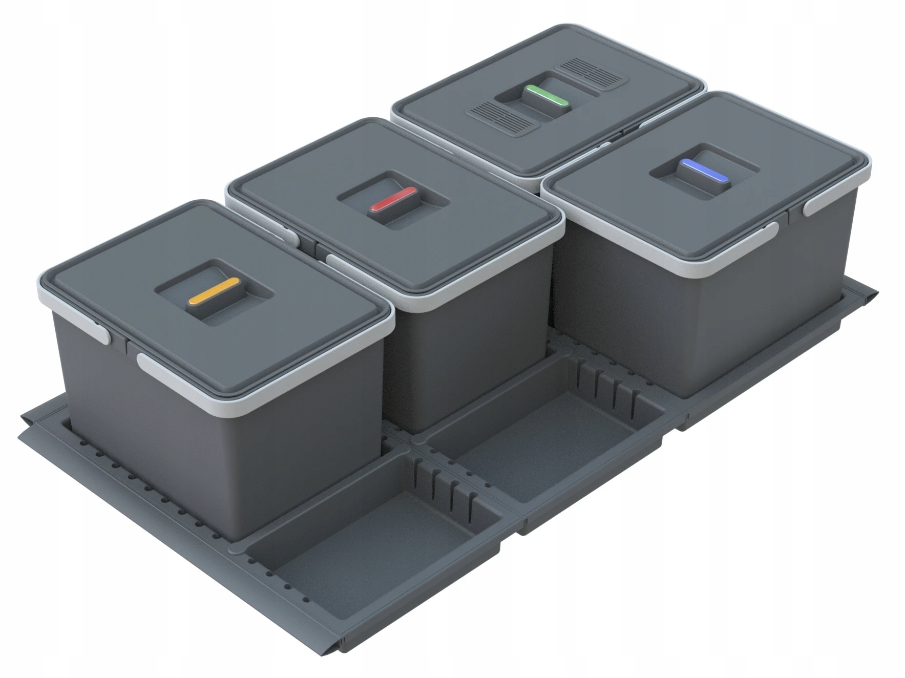 Vstavaný odpadkový kôš Elletipi Metropolis výsuvný, 12+12+12+12 L, PTC22