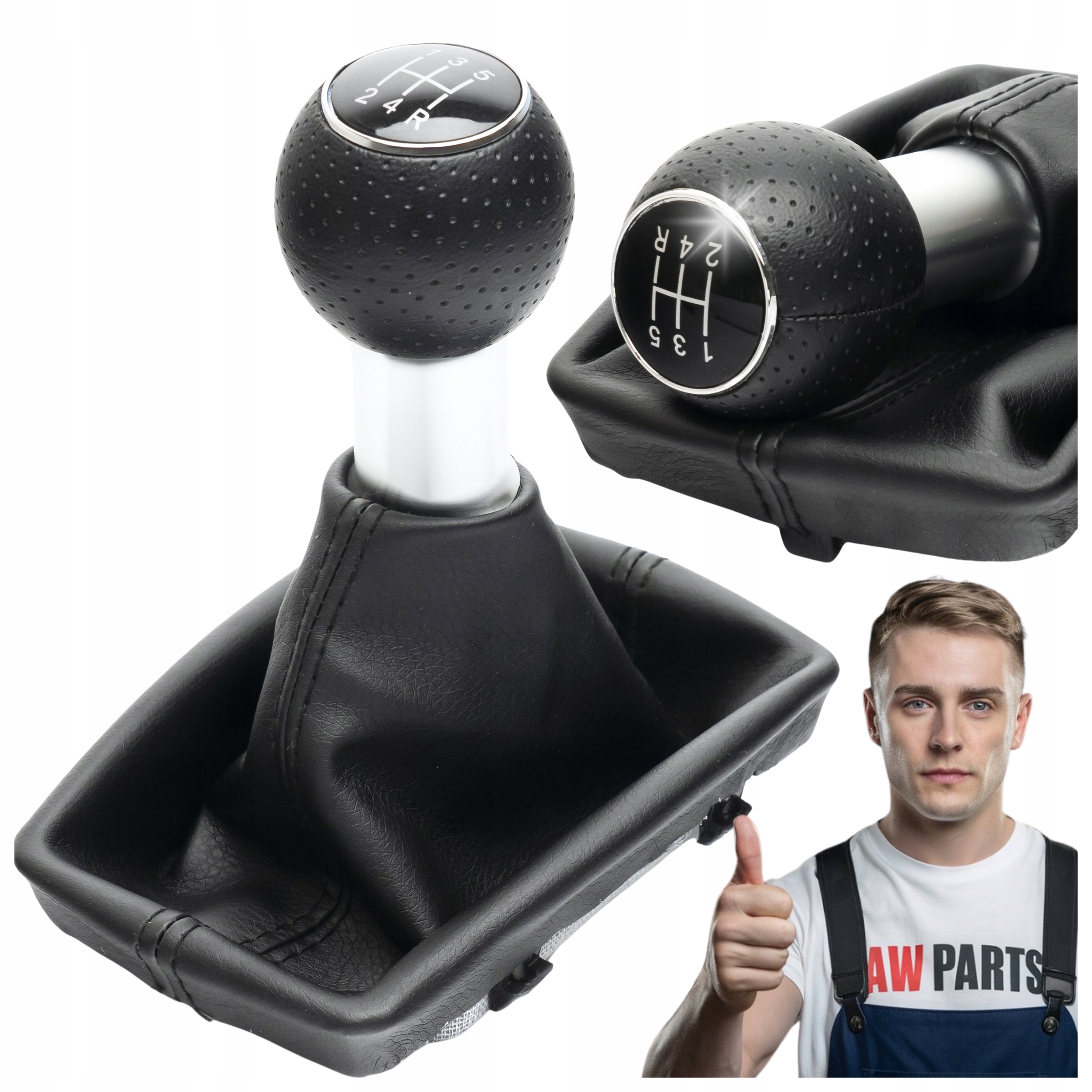 Gałka Zmiany Biegów Z Mieszkiem Komplet Do Audi A4 B6 B7 5 Biegów 2000-2008