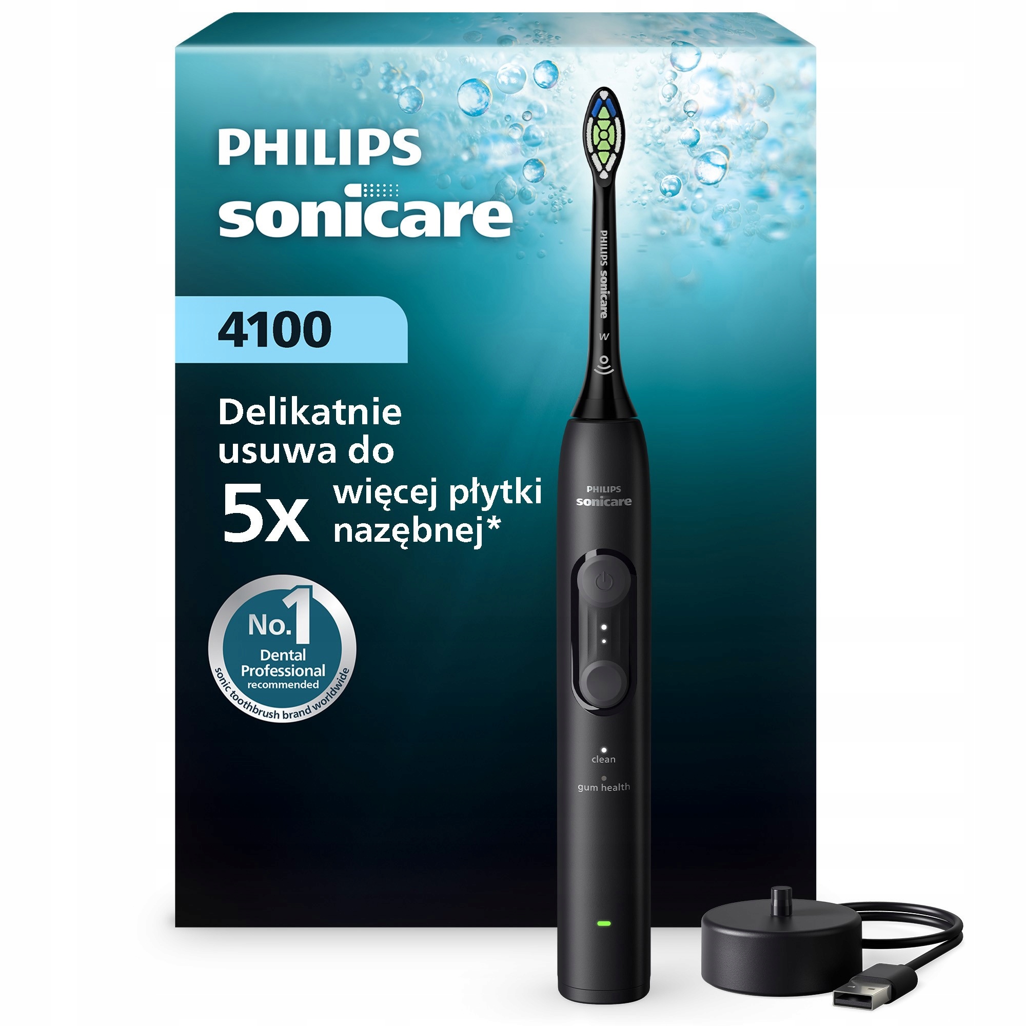Philips Sonicare 4100 szczoteczka soniczna czarna HX4041/52