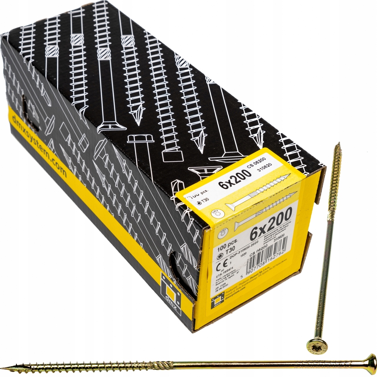 

Wkręty ciesielskie Tx 6x200 do drewna osb 100szt