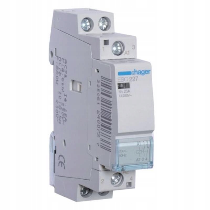 Stykač ESC227 25A 230V 1NO+1NC Hager