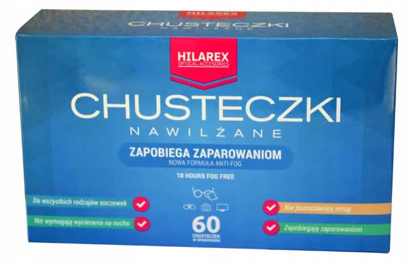 

Chusteczki do okularów Hilarex Anti-Fog 60szt