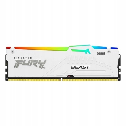 Kingston Fury Beast White/ DDR5/ 16GB/ 5200MHz/ CL40/ 1x16GB/ Rgb/ White…