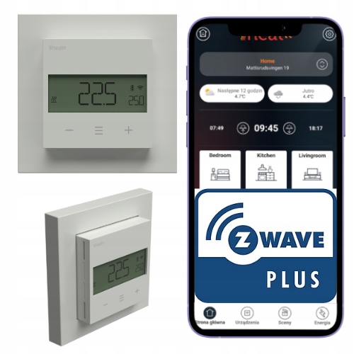 Heatit Z-Temp3 Termostat Z-Wave Biely bezdrôtový pre ohrev vody