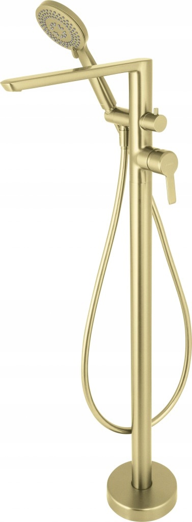 Voľne stojaca vaňová batéria Arnika vo farbe brúseného zlata (BQA_R17)