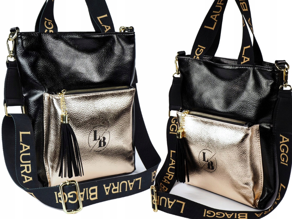 

Laura Biaggi Damska Torebka A4 Listonoszka Shopper