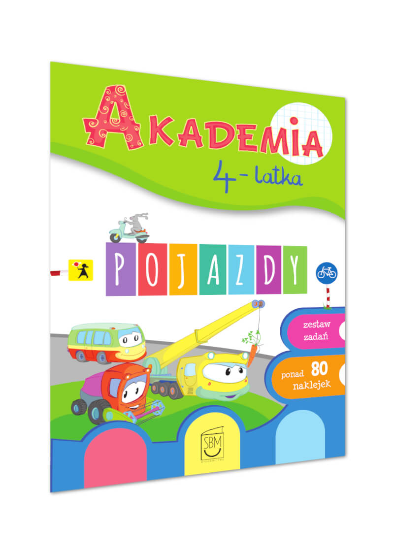 

Akademia 4-LATKA Pojazdy Ponad 80 Naklejek