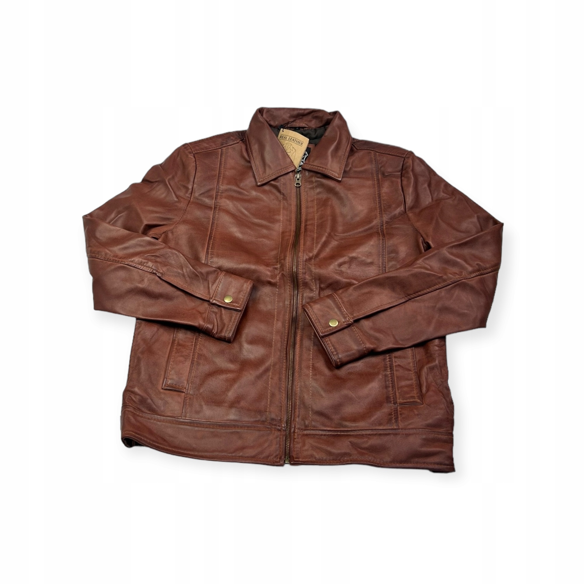 Pánská kožená bunda s kapucí Real Leather S