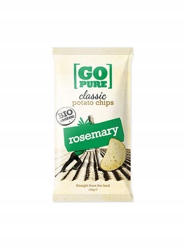 4x Go Pure Chipsy s rozmarýnem, bezlepkové, Bio 125 g