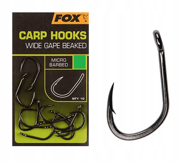 FOX CARPS HOOK HACZYKI KARPIOWE WIDE GAPE NR 6