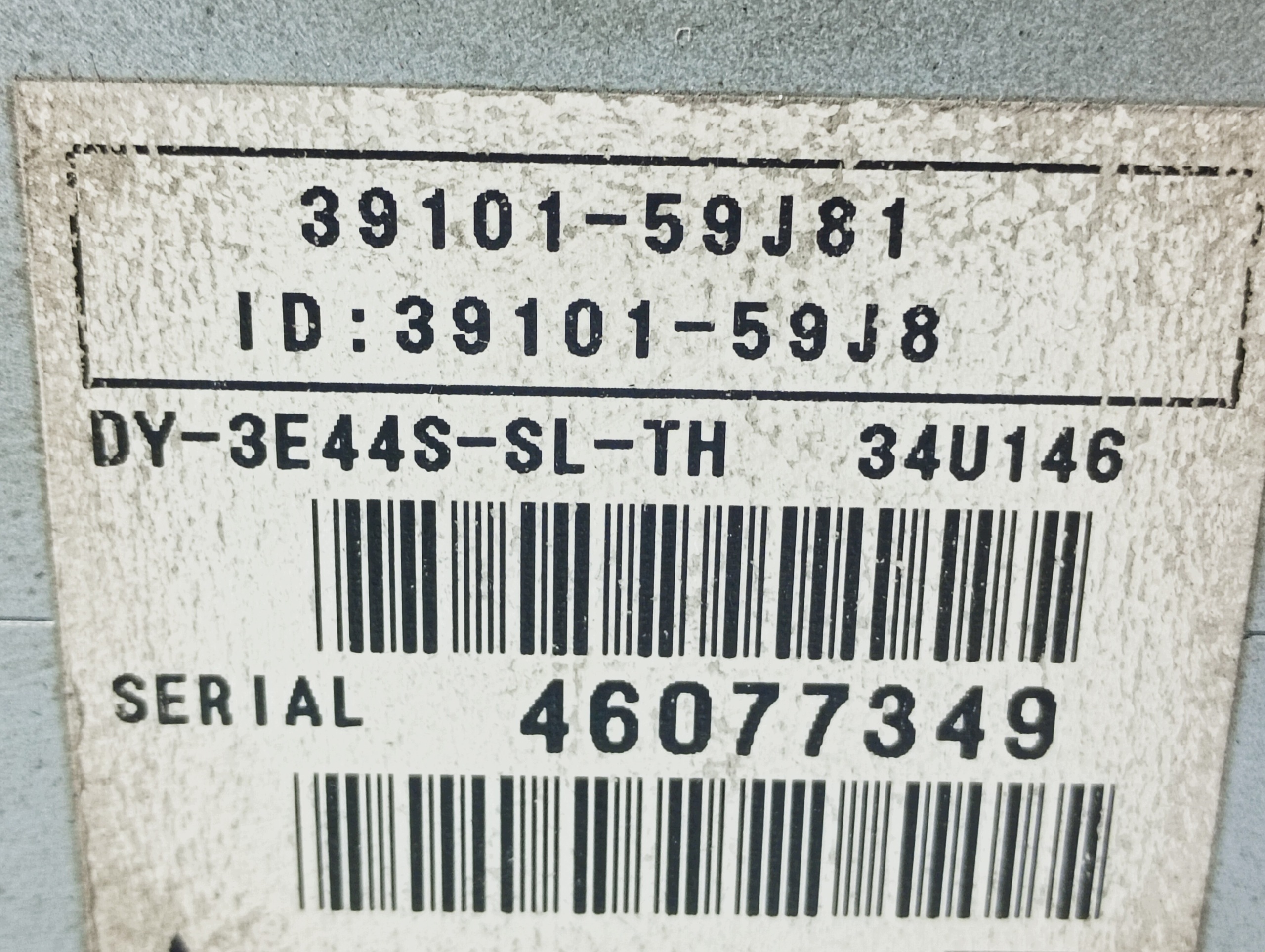 Radio original CD fehlt code OE 3910159J81 Suzuki Liana 02-07