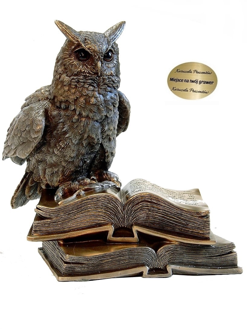 Figúrka Sovy Na Knihách Veronese Symbol Múdrosti Darček Pre Bibliofila