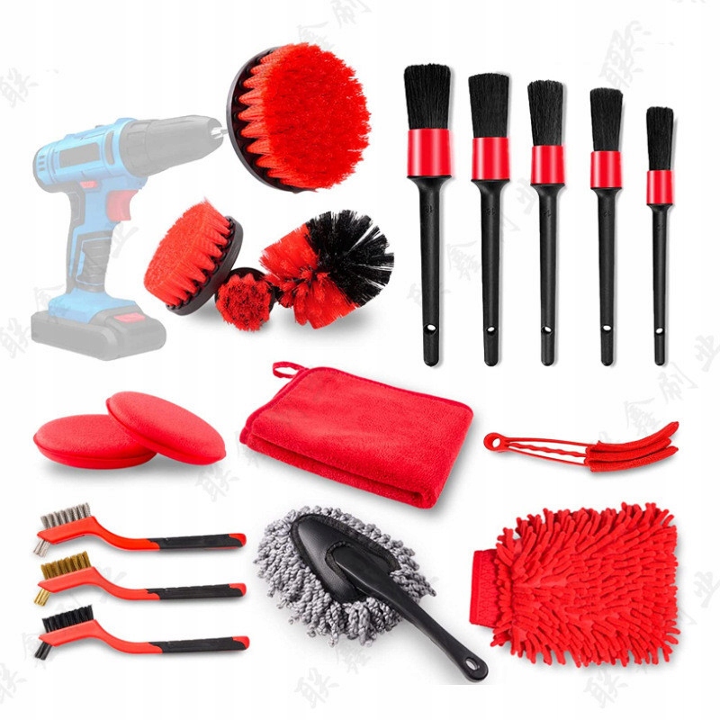 КИСТИ ДЕТАЛИЗАЦИЯ 18 НАБОР ПЕРЧАТОК ДЛЯ ЧИСТКИ