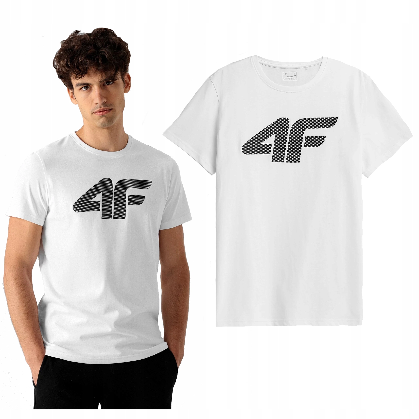 

T-shirt Męski Koszulka 4F TSM353 Biały XXL