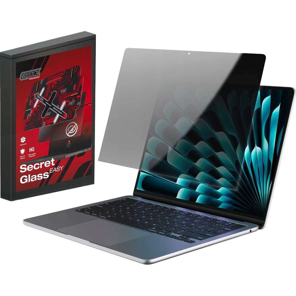 Sklo Grizz pro MacBook Air 13" M5 2026, matné aplikátor