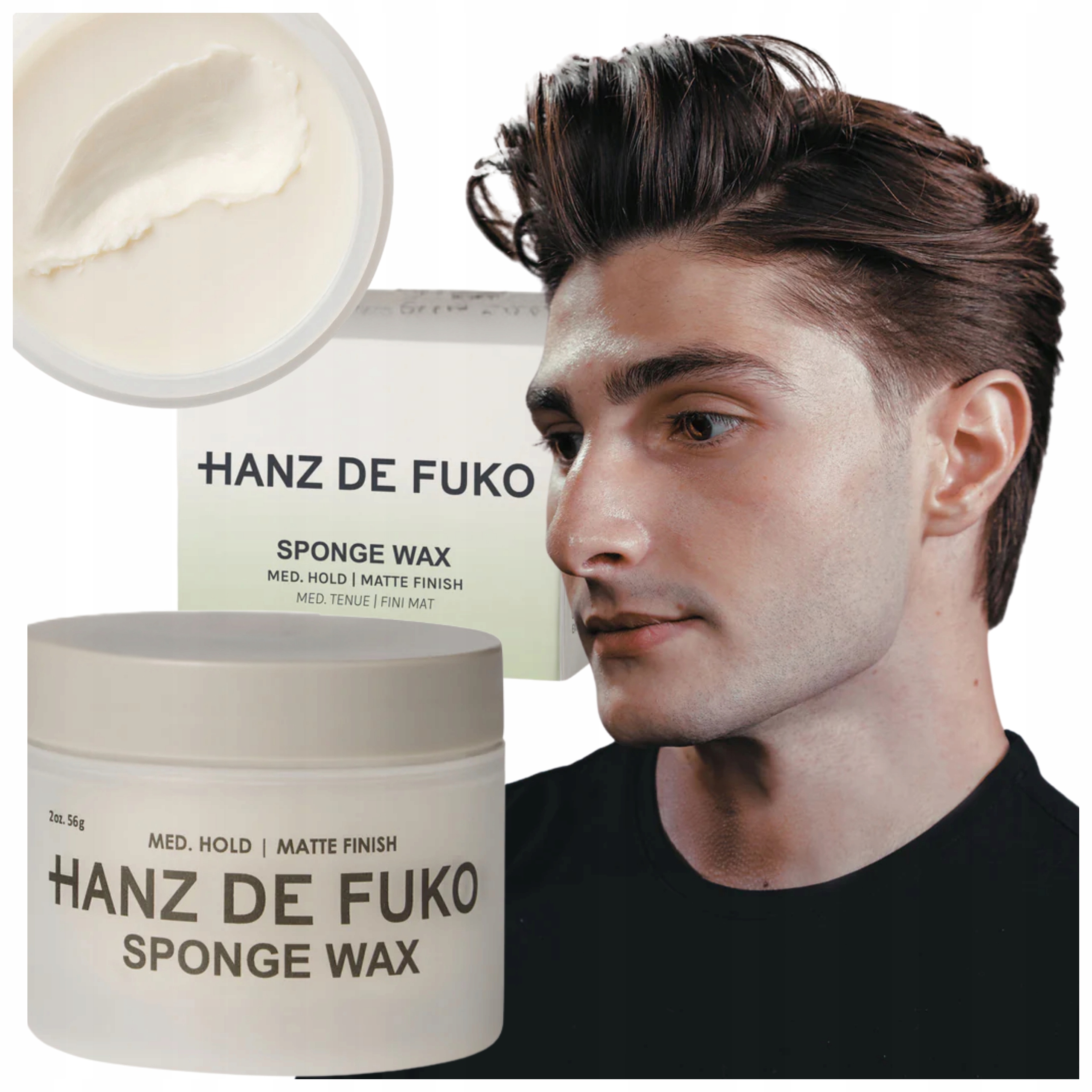 Wodna Pomada Do Włosów Hanz De Fuko Sponge Wax Średni Chwyt Matowa 56g
