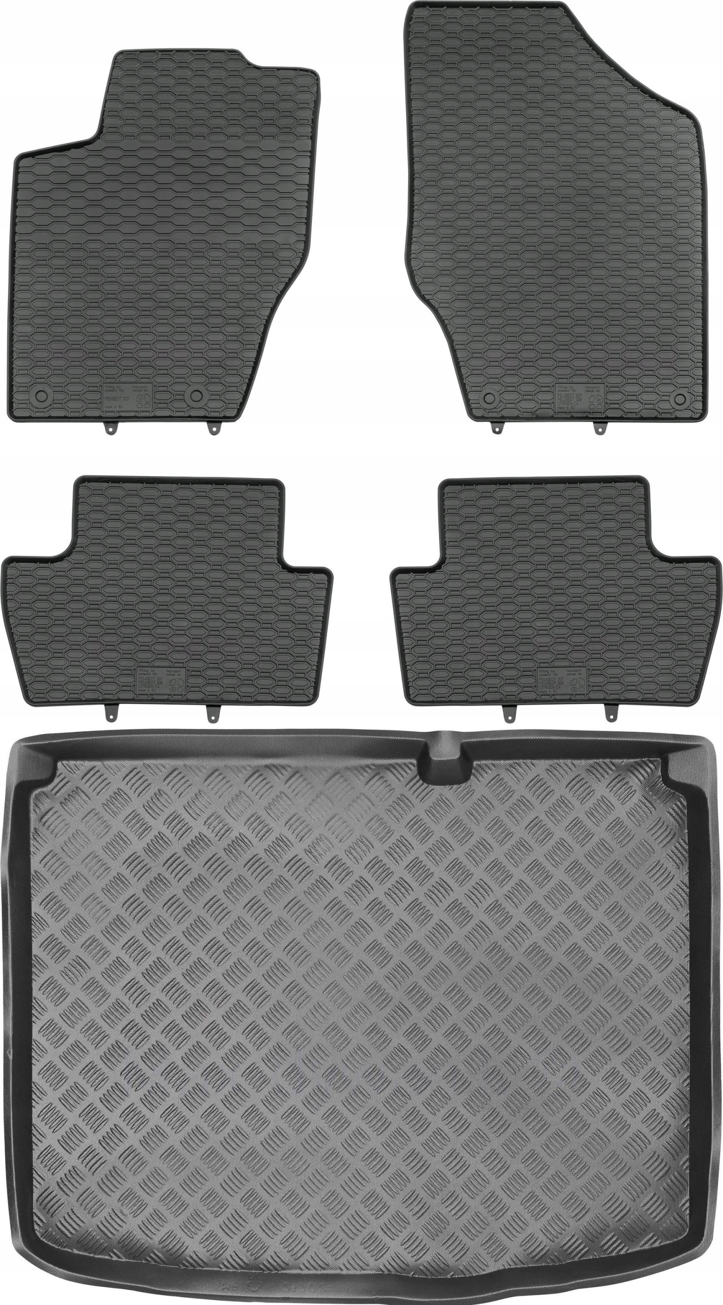 Peugeot 307 Hatchback od roku 2001-2007 Sada Koberce batožinový priestor