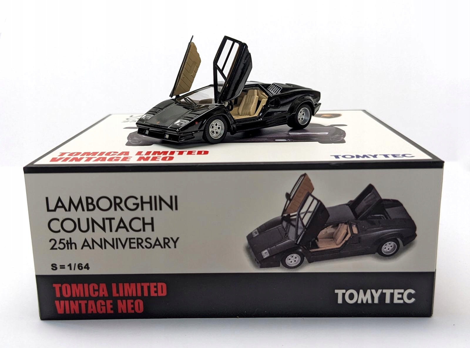 Tomica Lamborghini Countach 25th Anniversary Black 1/64 Kovový