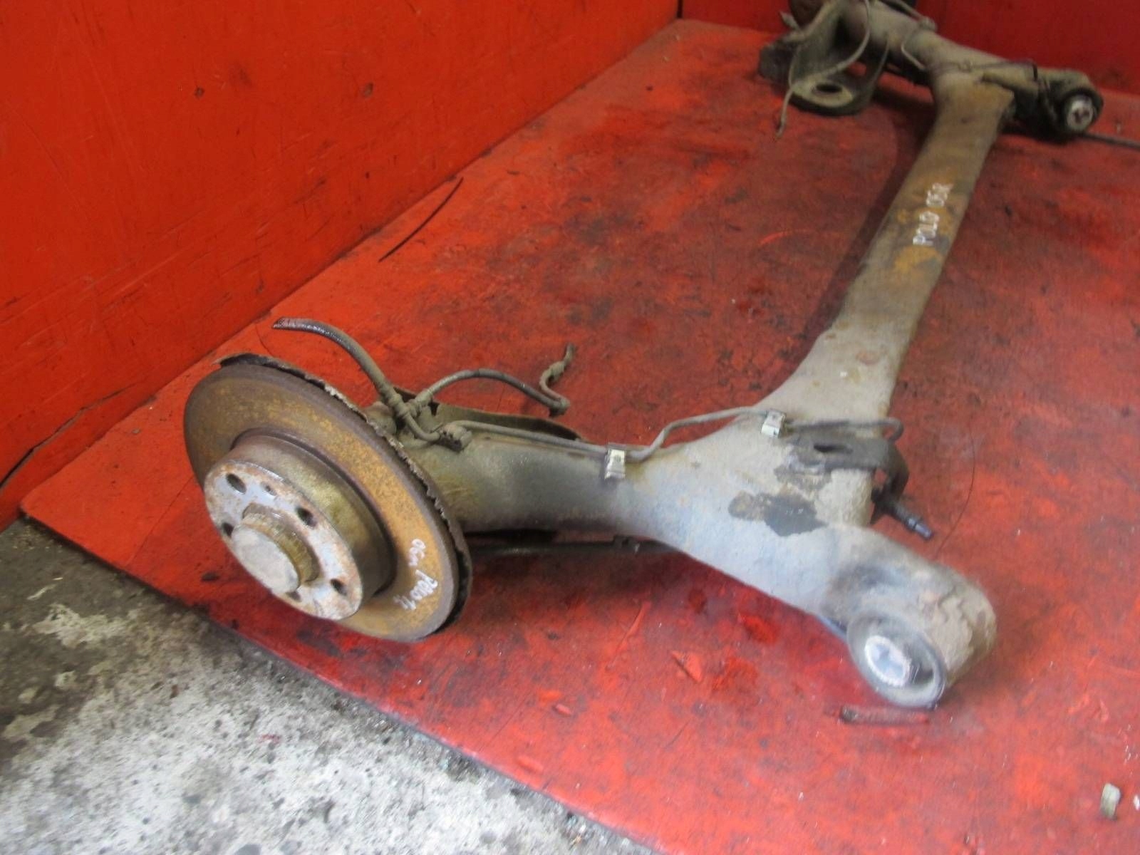 VW POLO 9N IV 4 sider axis springing rear part rear disc ABS