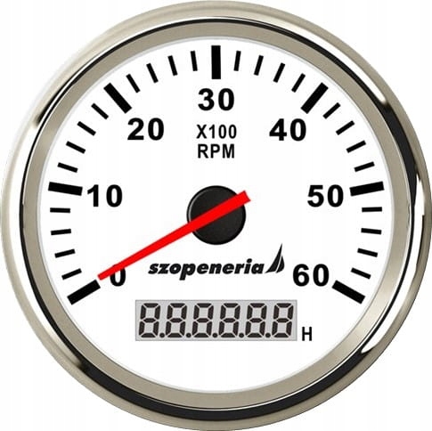 

Obrotomierz Z Licznikiem Motogodzin 0-6000 Biały