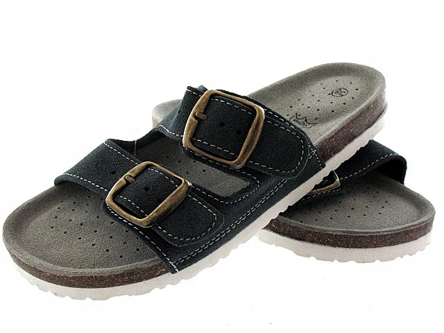 PROFILOWANE klapki DAMSKIE obuwie SKÓRZANE BIO 39 Rozmiar 39