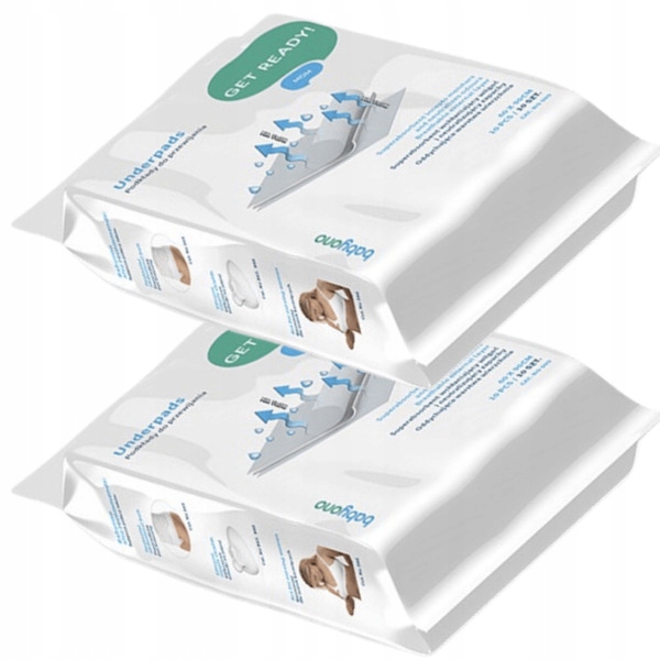 PODKŁAD HIGIENICZNY NA PRZEWIJAK 60x90 BABYONO 4 PRZYLEPCE W ROGACH 2x10szt Stan opakowania oryginalne