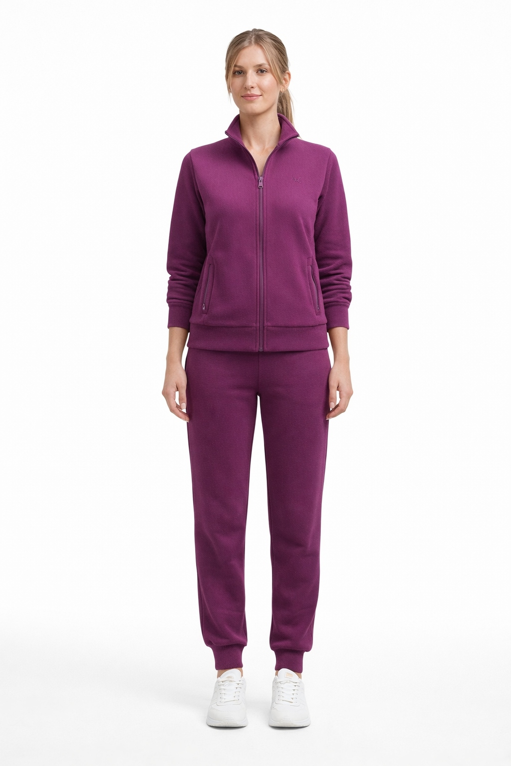 Guess Fialové Tepláky S Lampasy A Kapsami S I4C