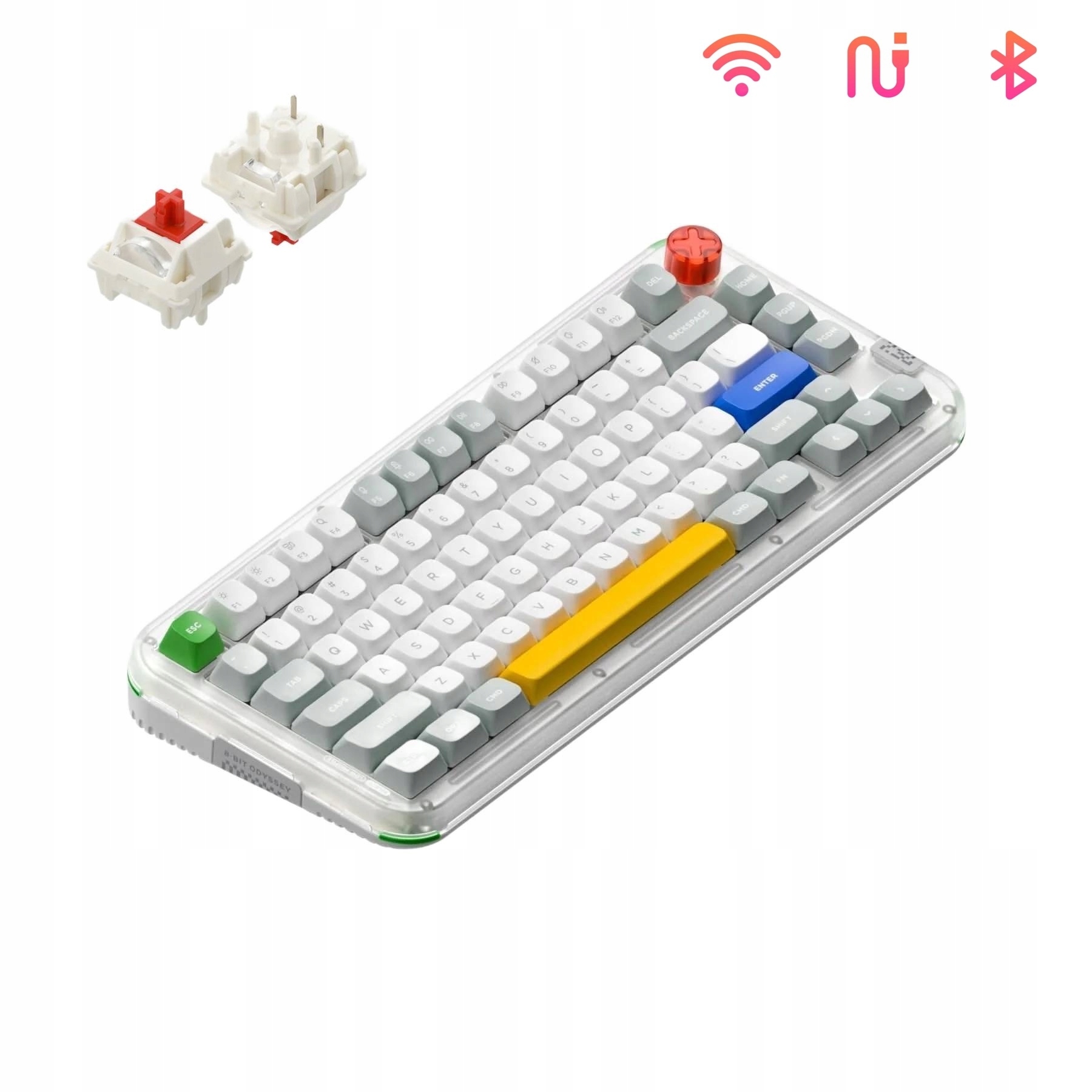 Nuphy Kick75 Klawiatura Mechaniczna Bezprzewodowa High NuPhyIO Red