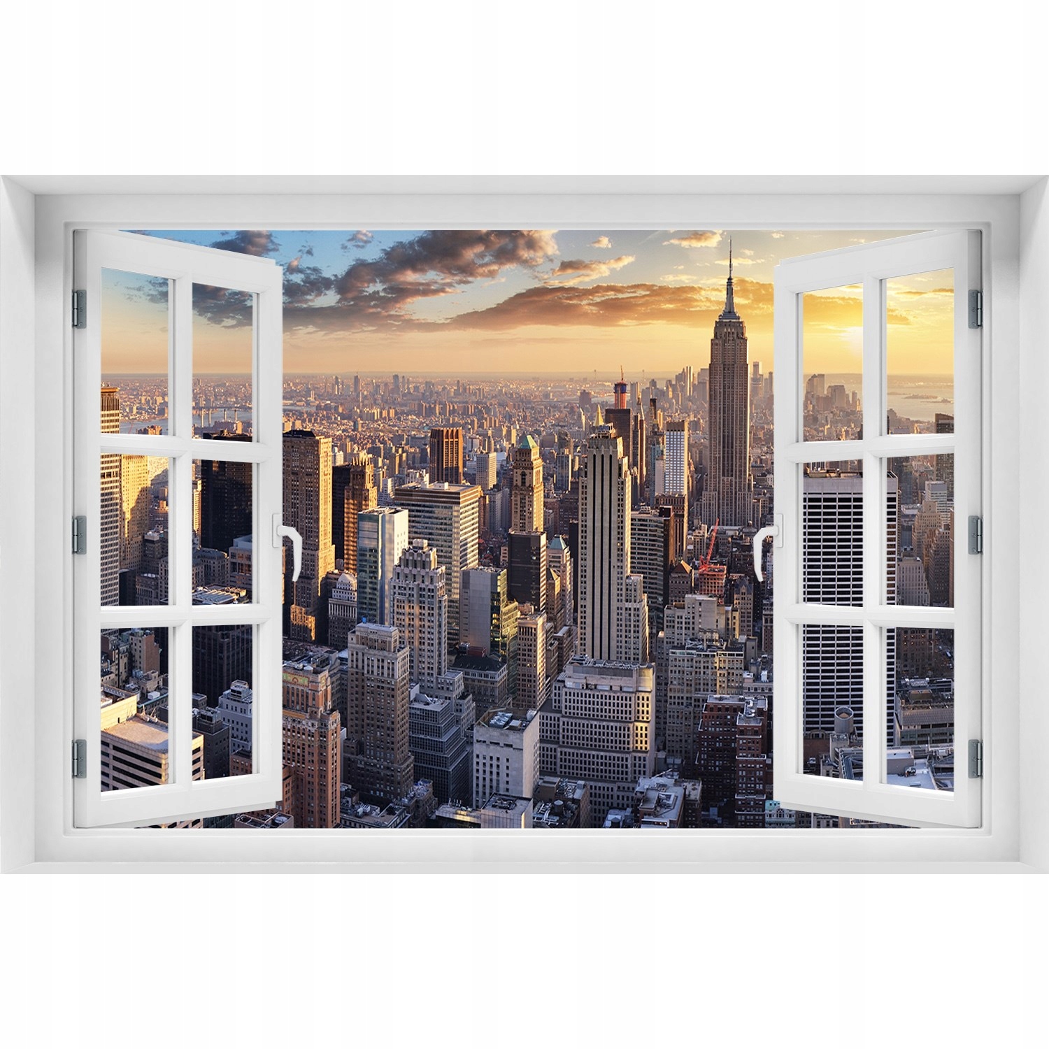 

Fotoobraz Naklejka 3D Okno Nowy Jork lot ptaka