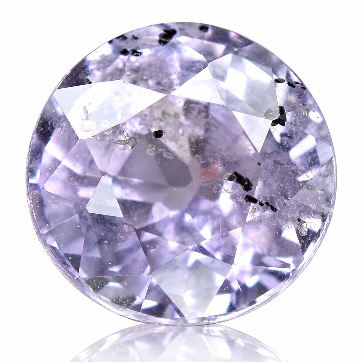 Přírodní safír 0.48 ct Fialový Kulatý Madagaskar certifikát Wbd